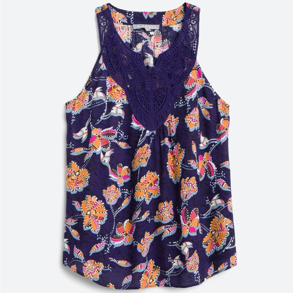 Daniel Rainn sleeveless crochet front blouse XXL